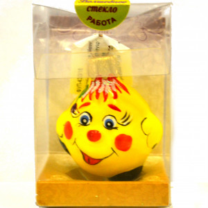 Ёлочное украшение &quot;Колобок&quot; h-6 см., стекло, в подарочной упаковке (ФУП-433/16)