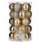 Набор пластиковых шаров Рокси 80 мм., 25 шт., золотой, House of seasons (84714) 