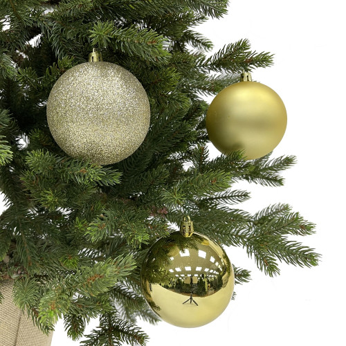 Набор пластиковых шаров Рокси 80 мм., 25 шт., золотой, House of seasons (84714) 