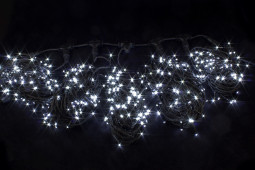 Гирлянда на дерево 5*20 м., 220V, 665 холодных белых LED ламп, черный каучук, Winner Light (W.07.7B.665*5+)
