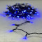 Светодиодная гирлянда с колпачком 100 синих LED ламп 10 м., 24В., черный провод ПВХ, IP65, Beauty Led (PST100CAP-11-1B)