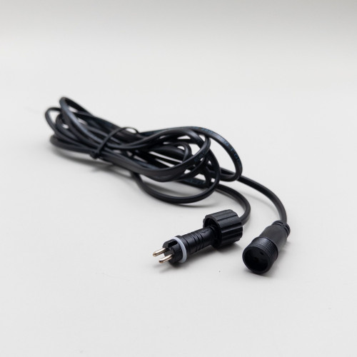 Соединитель 3 м. для нитей 24В. без возможности управления, провод черный ПВХ, IP65, LTC (SLL3m-11-1)