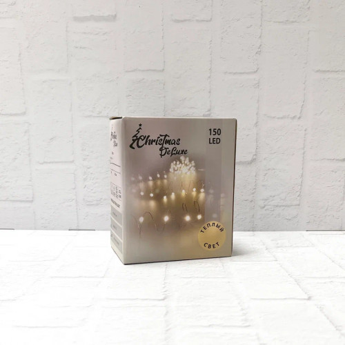 Гирлянда Капли 150 макро ламп цвета шампань, 1500 см., 8 режимов, Christmas DeLuxe (87760) в Санкт-Петербурге