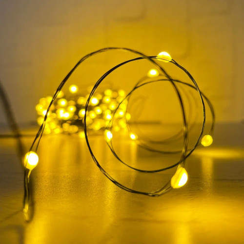 Гирлянда Капли 150 макро ламп цвета шампань, 1500 см., 8 режимов, Christmas DeLuxe (87760) в Санкт-Петербурге