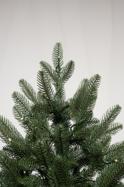 Искусственная елка Никольская 210 см., 100% литая хвоя, 450 теплых белых Led ламп, ЕлкиТорг (68210)