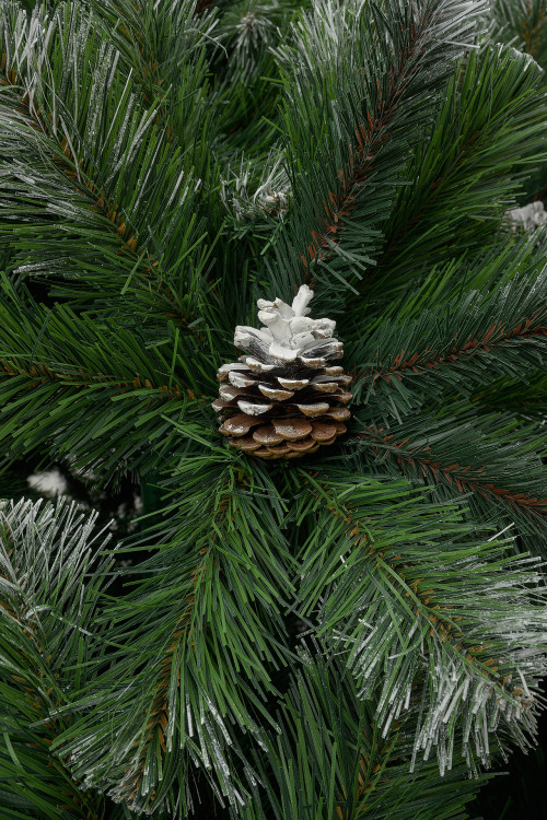 Елка Снежная королева заснеженная с шишками 3 м., интерьерная, ствольная, ПВХ. ЕлкиТорг (71300)