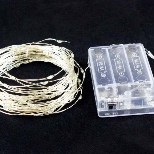 Светодиодная нить Роса 5 м., 50 разноцветных LED ламп, прозрачный провод, Winner (m.01.4T.50-)