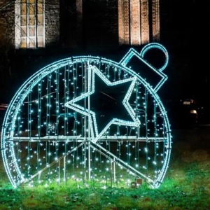 Светодиодная инсталляция Елочный шар со звездой 2D 150 см., Сад Радости (SR218)