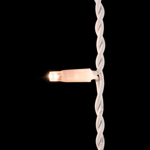 Светодиодная бахрома с колпачком 3,2*0,9 м., 168 экстра теплых белых LED ламп, каучуковый белый провод, LTC (LL168-8-2EWW)