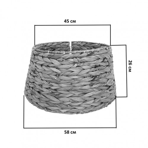 Джутовая корзина под елку 26х58 см., коричневая, разборная, Christmas DeLuxe (87520)