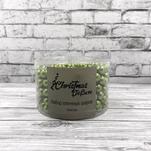 Пластиковые бусы Гигант 1,4 см.*5 м., зеленый, Christmas DeLuxe (88154) в Санкт-Петербурге