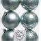 Набор пластиковых шаров Парис 80 мм, мятный, 6 шт, Kaemingk (022145)