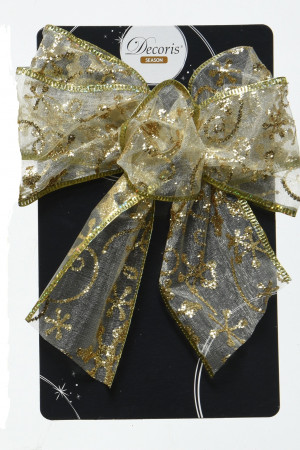 Бант Викторианский 11x15 см. 1 шт, золото, Kaemingk (445314/3)