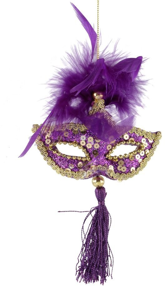 Украшение Карнавальная маска 10*17 см, фиолетовый, Kaemingk (610328/2) 