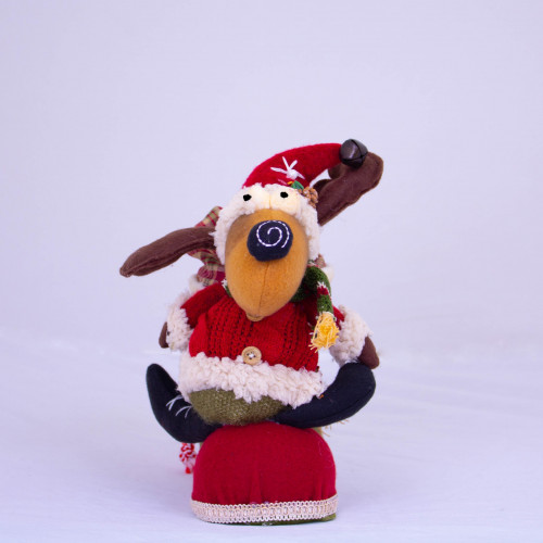 Новогодне украшение &quot;Лось&quot; на сапожке, войлок h-27 см. (ADA1320009C)