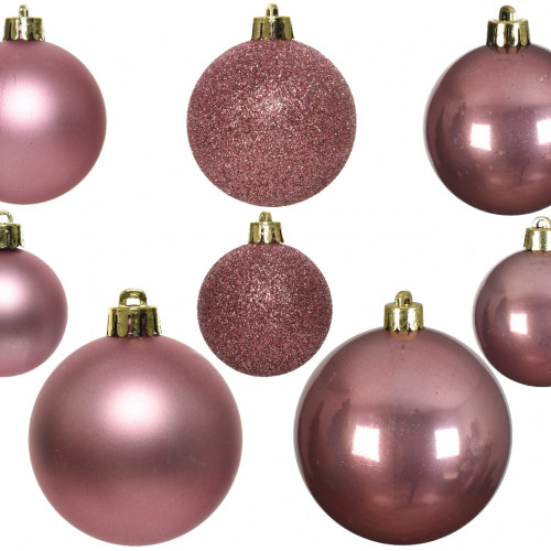 Набор пластиковых шаров Эллада 26 шт., бархатно-розовый, Kaemingk (020605)