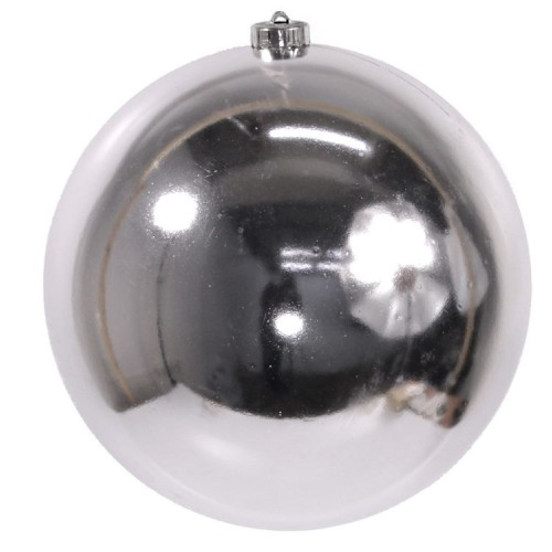 Пластиковый глянцевый шар 140 мм, цвет серебро, Kaemingk (022261)
