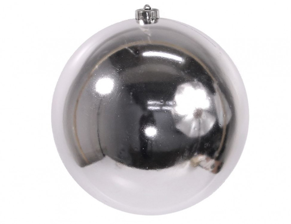 Пластиковый глянцевый шар 140 мм, цвет серебро, Kaemingk (022261)