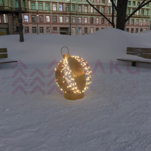 Светодиодная инсталляция Золотой Шар 1.05 м., Conso (3DGR723)