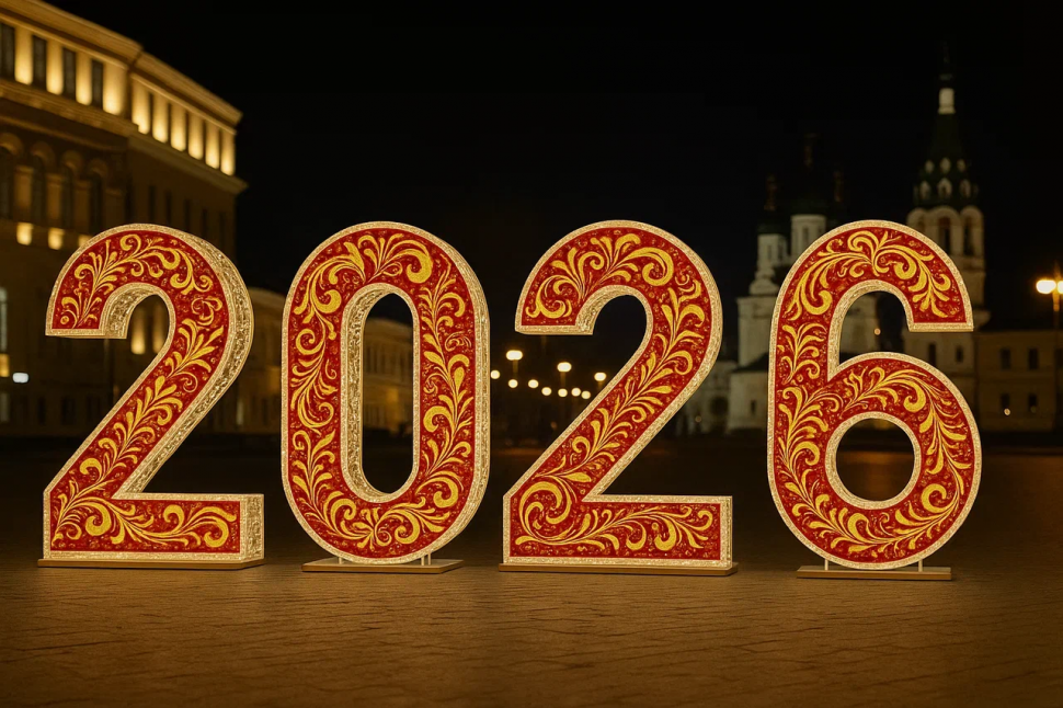 Светодиодные цифры "2026" 200 см., Сад Радости (SR022) в Шахты