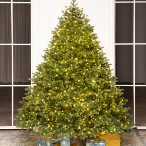 Искусственная елка Эрмитажная 210 см., теплых белых микро LED ламп, 100% литая хвоя, ЕлкиТорг (95210)