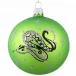 С863/3 Стеклянный шар Змея 75 мм., зеленый, Ёлочка