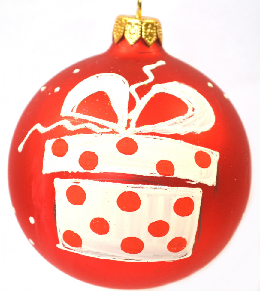 Стеклянный шар Новогодние подарки 65 мм, в подарочной упаковке, Батик (КУ-65-17372) в Казани
