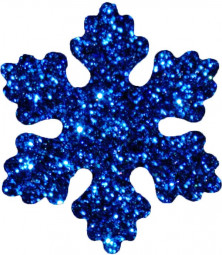 Снежинка из пенофлекса Облачко 200 мм., синий, ПромЕлка (CO-200BLUE)