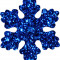 Снежинка из пенофлекса Облачко 200 мм., синий, ПромЕлка (CO-200BLUE)