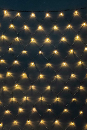 Светодиодная сетка 2*2 м., 24V, 256 теплых белых LED ламп, черный ПВХ, LTC (NTL256M-11-1WW)
