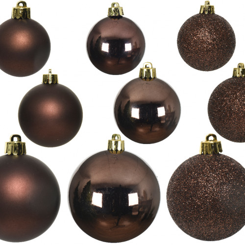 Набор пластиковых шаров Эллада 26 шт., темно-коричневый, Kaemingk (020614)