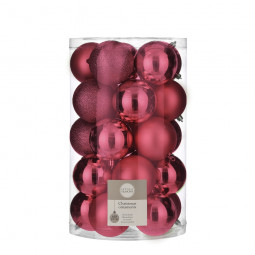 Набор пластиковых шаров Рокси 80 мм., 25 шт., розовый, House of seasons (85749) 