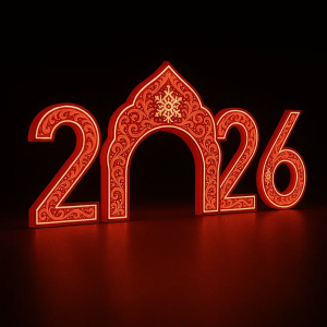 Светодиодные цифры &quot;2026&quot; 200 см., Сад Радости (SR023)