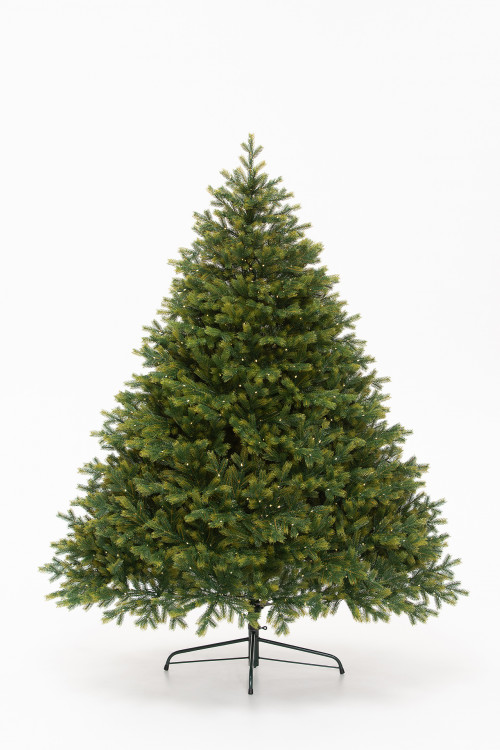 Искусственная елка Эрмитажная 240 см., теплых белых микро LED ламп, 100% литая хвоя, ЕлкиТорг (95240)