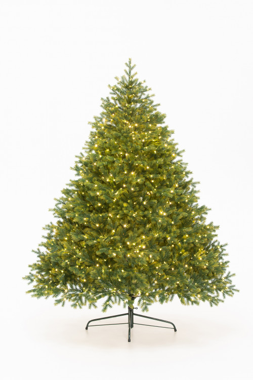 Искусственная елка Эрмитажная 240 см., теплых белых микро LED ламп, 100% литая хвоя, ЕлкиТорг (95240)