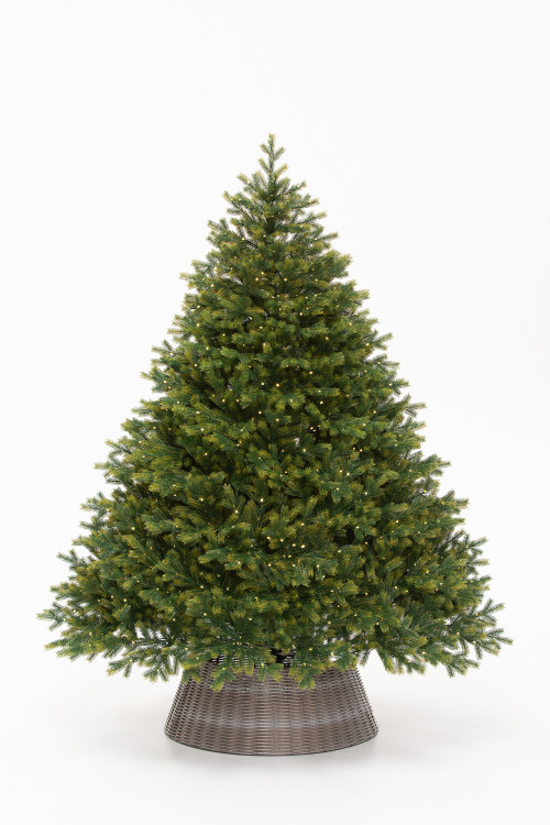 Искусственная елка Эрмитажная 240 см., теплых белых микро LED ламп, 100% литая хвоя, ЕлкиТорг (95240)