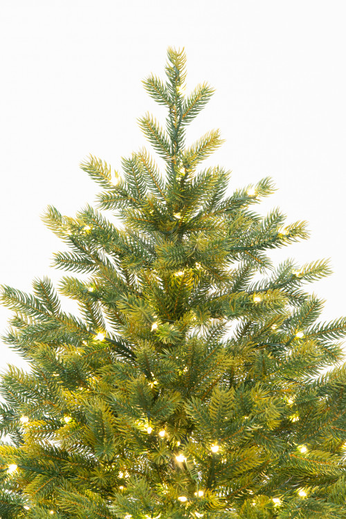 Искусственная елка Эрмитажная 240 см., теплых белых микро LED ламп, 100% литая хвоя, ЕлкиТорг (95240)