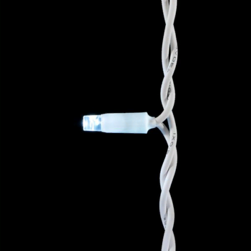 Светодиодная бахрома с колпачком 3,2*0,9 м., 168 белых LED ламп, каучуковый белый провод, Beauty Led (LL168-8-2W)