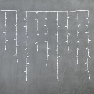 Светодиодная бахрома с колпачком 3,2*0,9 м., 168 белых LED ламп, каучуковый белый провод, LTC (LL168-8-2W)