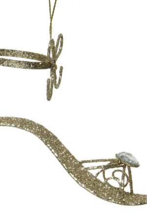 Украшение туфелька Кокетка 13*9 см., золотой, 1 шт., Kaemingk (020557/1)