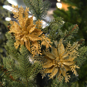 Цветы золотые 2шт. 13х13 см. (522494)