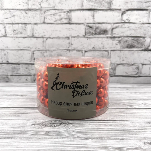 Пластиковые бусы Гигант 1,4 см.* 5 м., красный, Christmas DeLuxe (87014) в Санкт-Петербурге