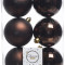 Набор пластиковых шаров Парис 80 мм, темный шоколад, 6 шт, Kaemingk (022162)