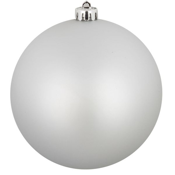 Пластиковый шар 120 мм., серебро матовый., 1 шт., Snowmen (ЕК0434)