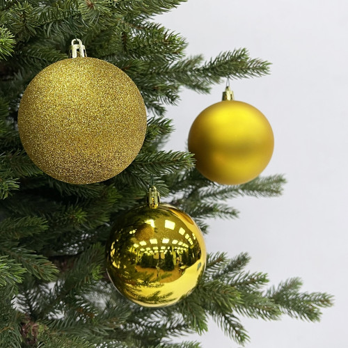 Набор пластиковых шаров Рокси 80 мм., 25 шт., желтый, House of seasons (85641) 