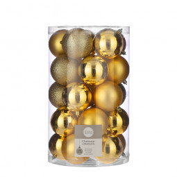 Набор пластиковых шаров Рокси 80 мм., 25 шт., желтый, House of seasons (85641) 