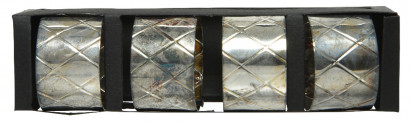 Кольца для салфеток Серебряный век, 4,5 см., 4 шт., ромбы, серебро, Kaemingk (608000/1)