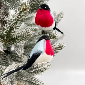 Набор декоративных фигур Снегири 12 см., 6 шт., на клипсе, пенопласт,  Christmas DeLuxe (13416)