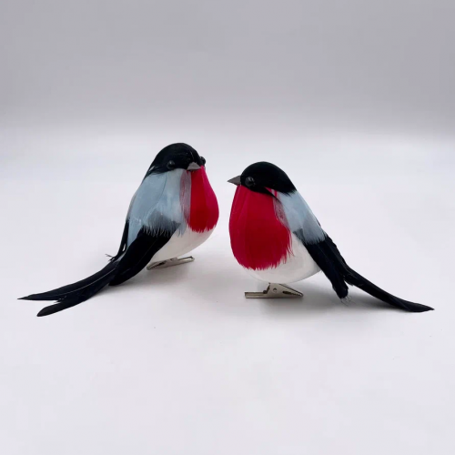 Набор декоративных фигур Снегири 12 см., 6 шт., на клипсе, пенопласт,  Christmas DeLuxe (13416) в Санкт-Петербурге