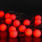 Светодиодная гирлянда шарики 5 м., 20 красных LED, статика, черный резиновый провод, Teamprof (TPF-S5-20C/24V-40B-SRB/R)